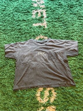 Men's Short Sleeve Tee in Gray with Center Logo